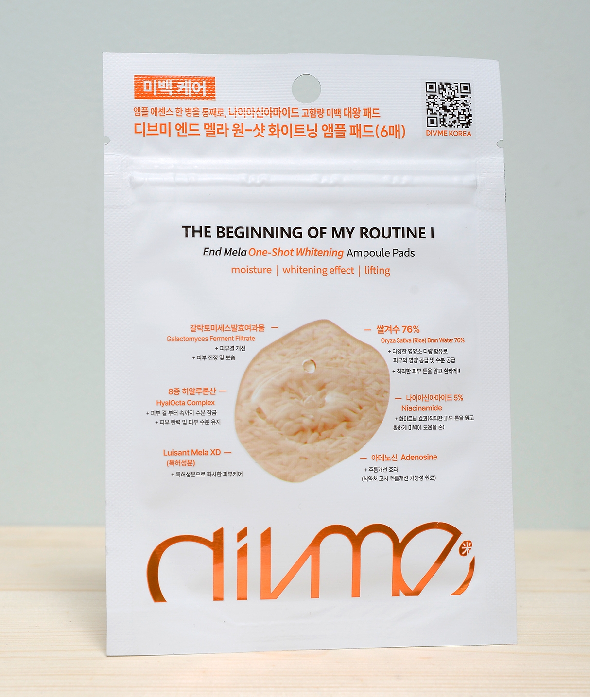 DIVME End Mela One-Shot Whitening Ampoule Pads 6 pads